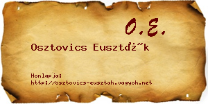 Osztovics Euszták névjegykártya
